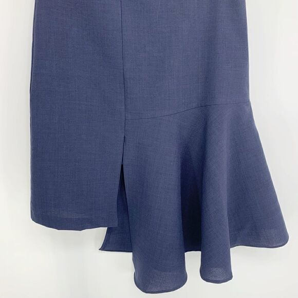 JOA Navy Funky Fun Asymmetrical Fit Flare Skirt Size M New - Picture 2 of 9